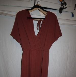 Maroon jumpsuit